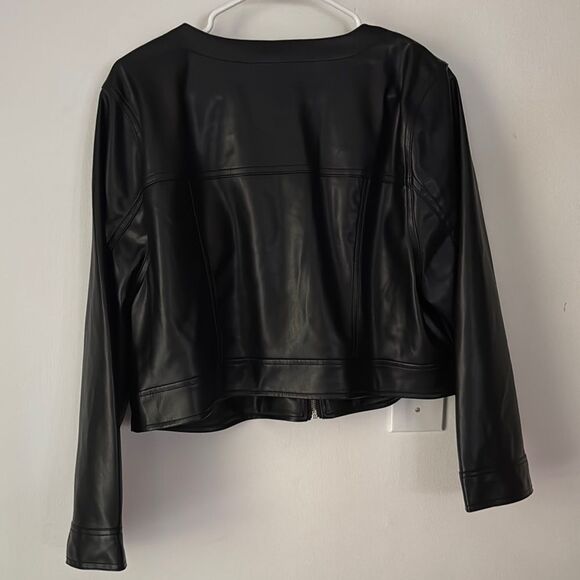 Torrid Black Leather Cropped Jacket - Picture 2 of 3